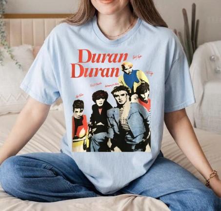 Vintage Duran Duran Music Band Graphic T shirt Cool Style
