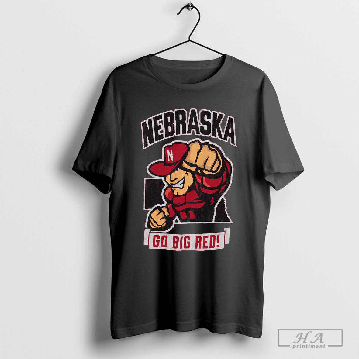 Youth Champion Scarlet Nebraska Huskers Strong Mascot T-Shirt