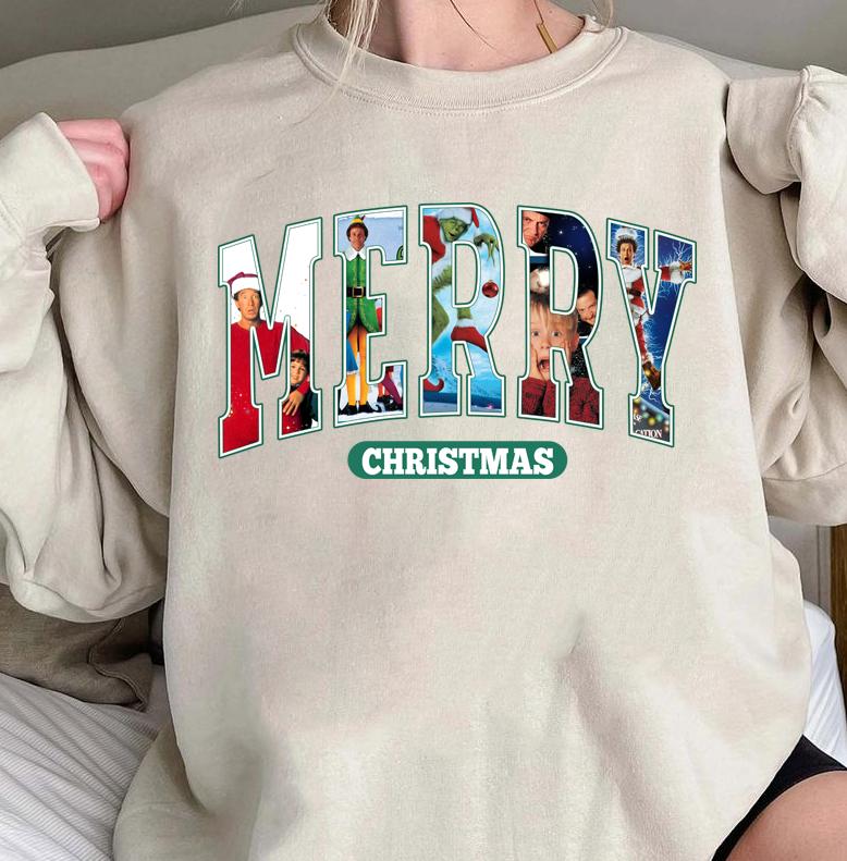 Merry Christmas Shirt, Character Xmas Shirt, Christmas Character Shirt, Funny Christmas Shirt, Christmas Movie Shirt, Christmas Friends Shirt