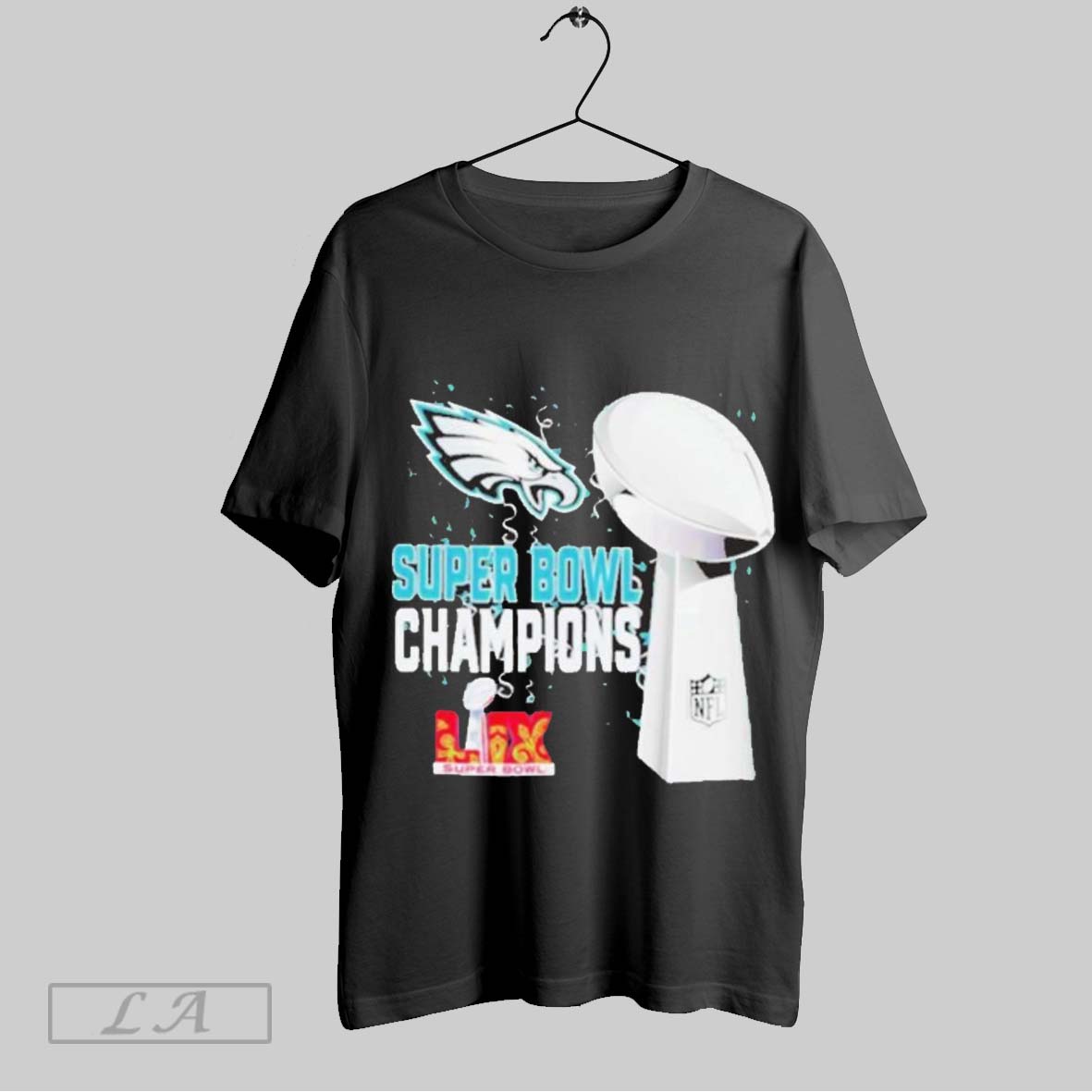 Top Philadelphia Eagles 2025 Super Bowl Lix Champions Nfl Trophy Graphic Unisex Sweatshirt T Shirt