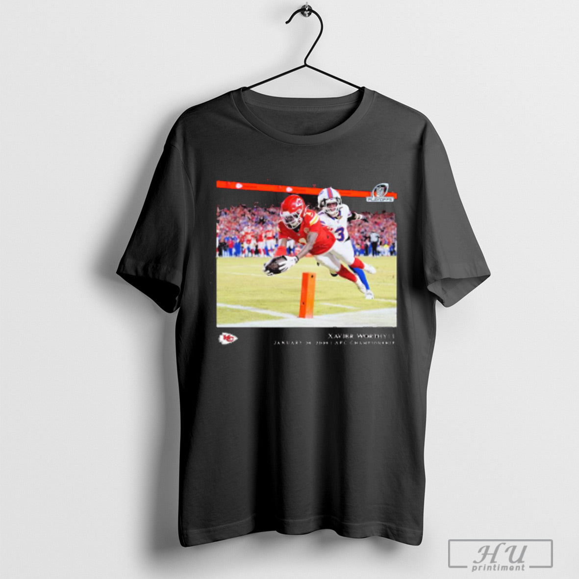 Trendy Xavier Worthy Kansas City Chiefs Nfl Flash Features Afc Championship January 26 2025 T Shirt