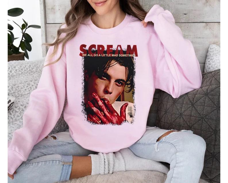 Scream We All Go A Little Mad Sometimes Billy Loomis Sweatshirt, Scream Movie Sweatshirt, Billy Loomis Shirt, Halloween Scream Shirt, Halloween Sweats