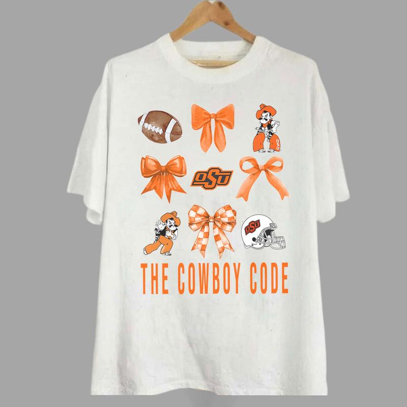 5. Coquette NCAA Oklahoma State Cowboys Football Shirt, University College Team Shirt, Graphic Unisex Gift Top for Men and Women