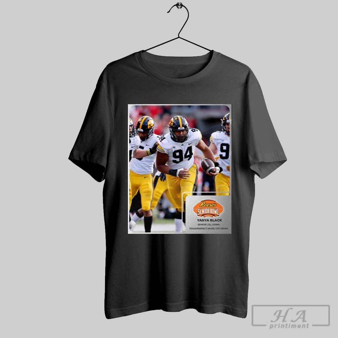 Yahya Black Senior Dl Iowa Transperfect Music City Bowl The Senior Bowl T Shirt