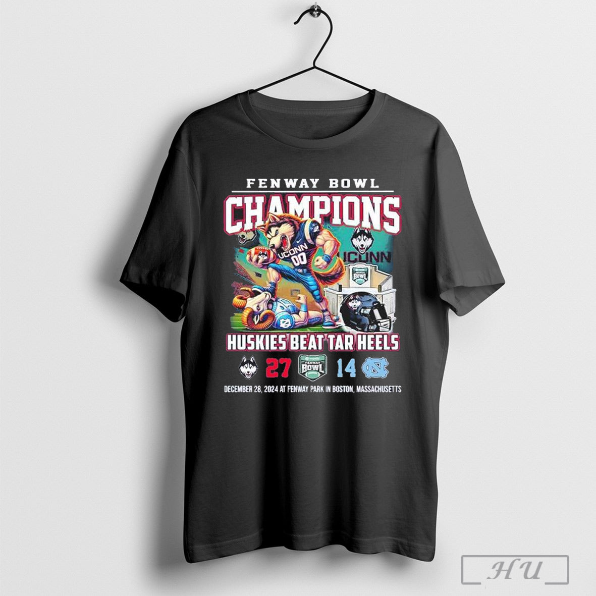Uconn Huskies Beat Tar Heels Fenway Bowl 2024 Champions T Shirt