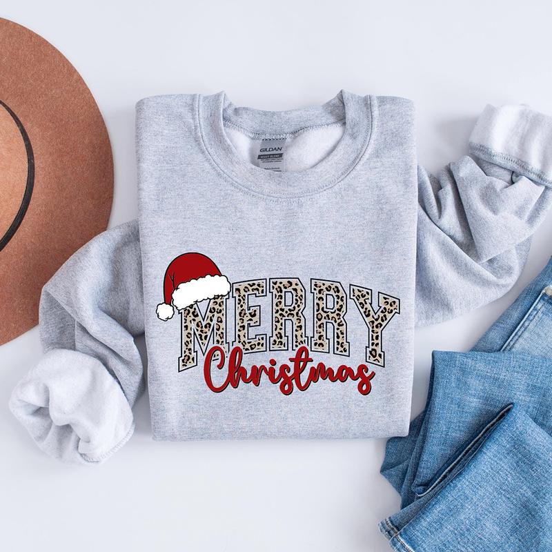 Merry Christmas Sweatshirt, Christmas Shirts, Cute Winter Sweater, Christmas Shirt for Women, Christmas Crewneck Sweatshirt, Holiday Sweater