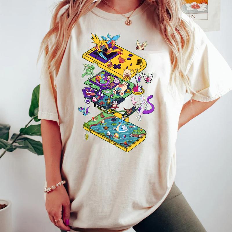 Pokemon Game Shirt, Retro Game T-Shirt for Game Lovers T Shirt Anime for Gamers, Japanese Anime, Pokemon T-Shirt,Pokemon Sweatshirt, Anime Sweatshirt