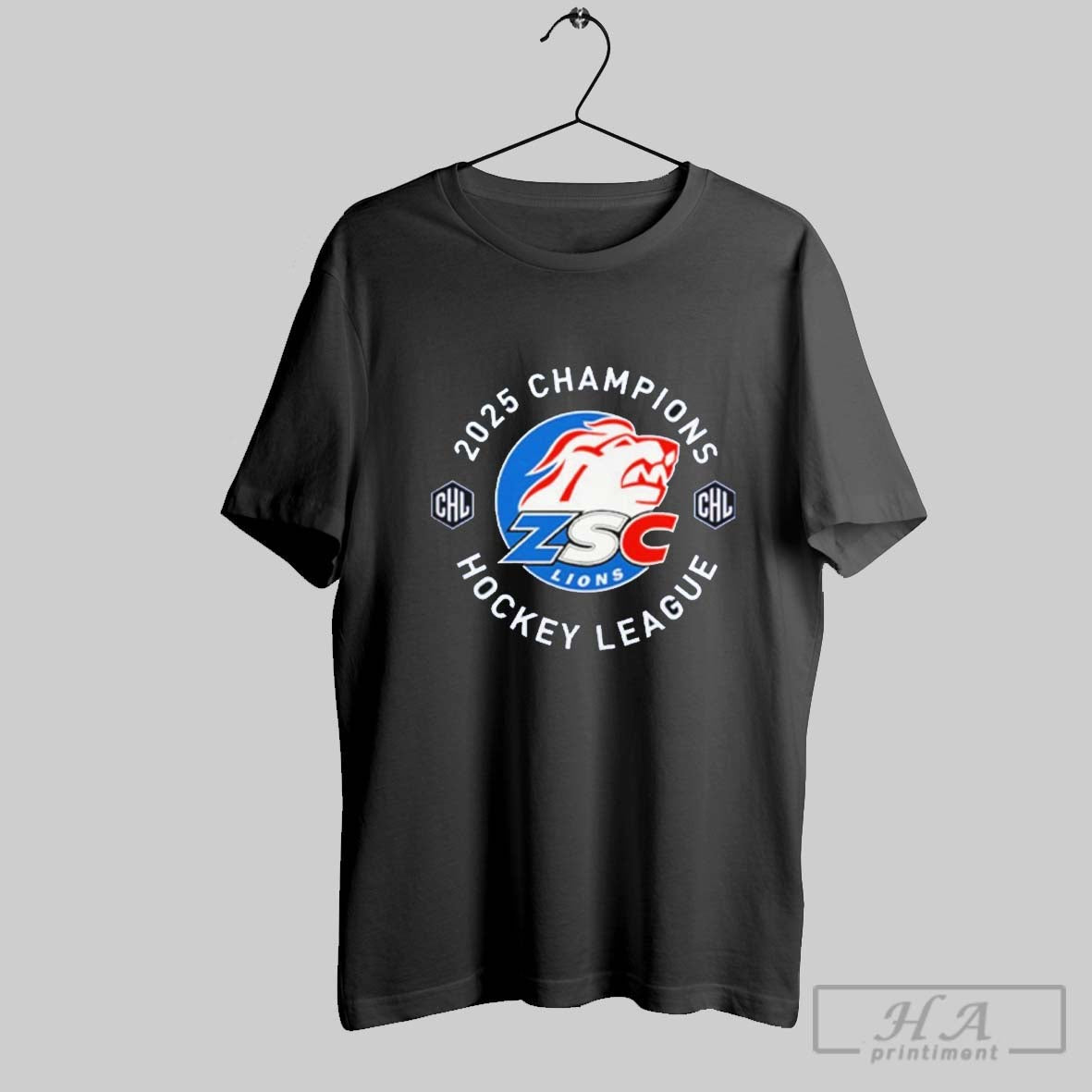 Zsc Lions 2025 Chl Hockey League Champions Shirt