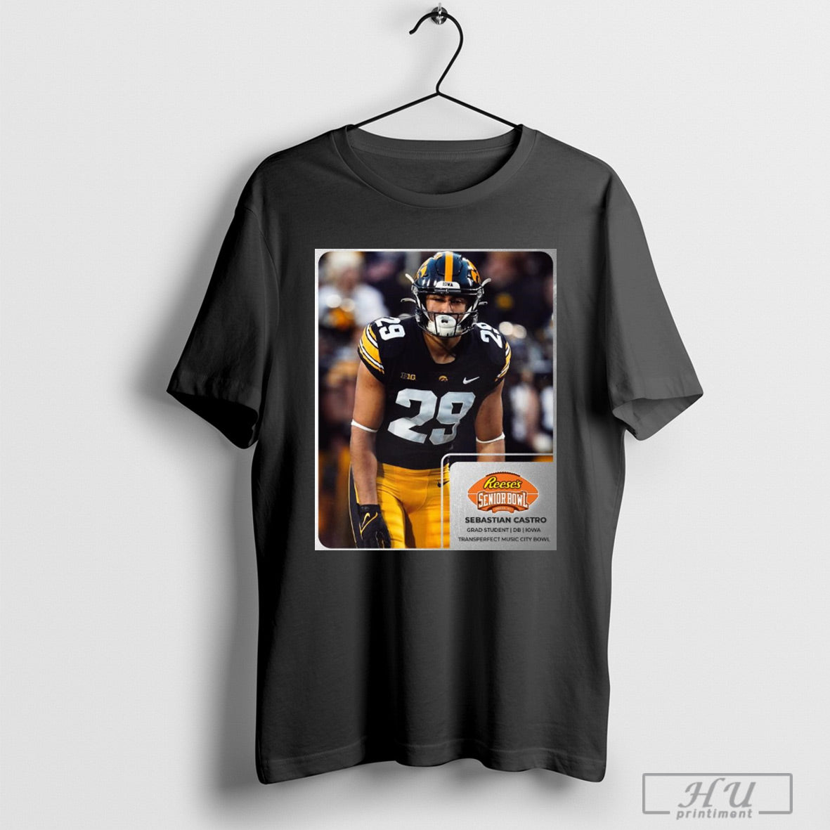 Trendy Official Sebastian Castro Grad Student Db Iowa Transperfect Music City Bowl The Senior Bowl Poster T Shirt
