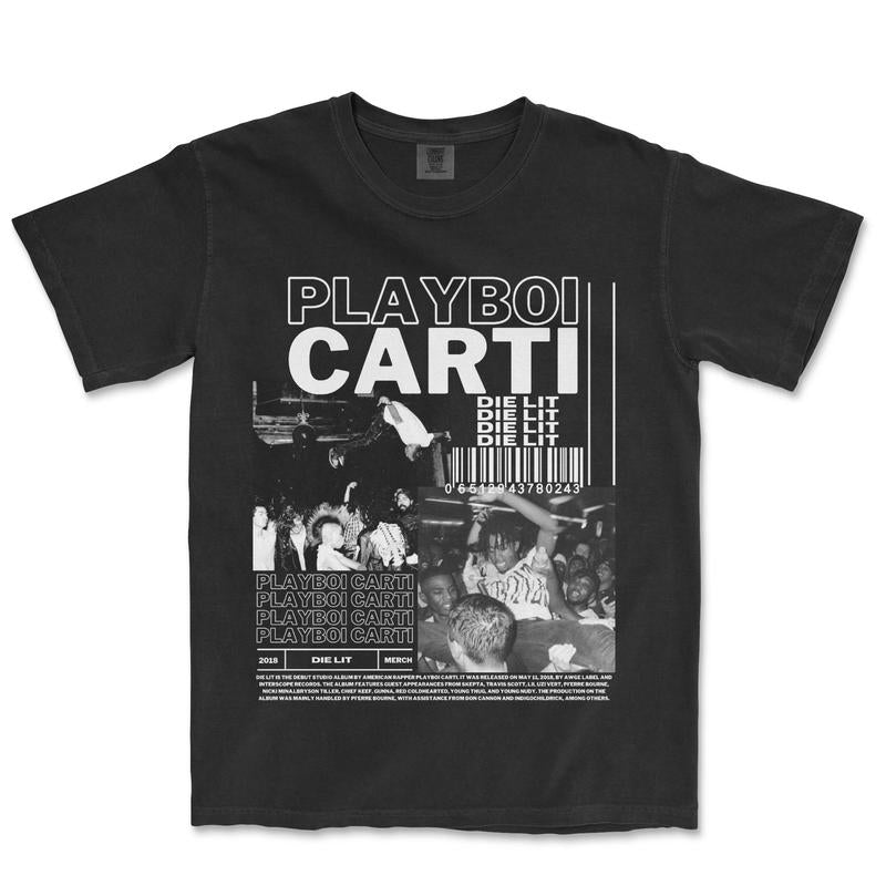 Vintage Playboi Carti Shirt, Playboi Carti merch, Playboi Carti - Die Lit Poster Graphic tshirt