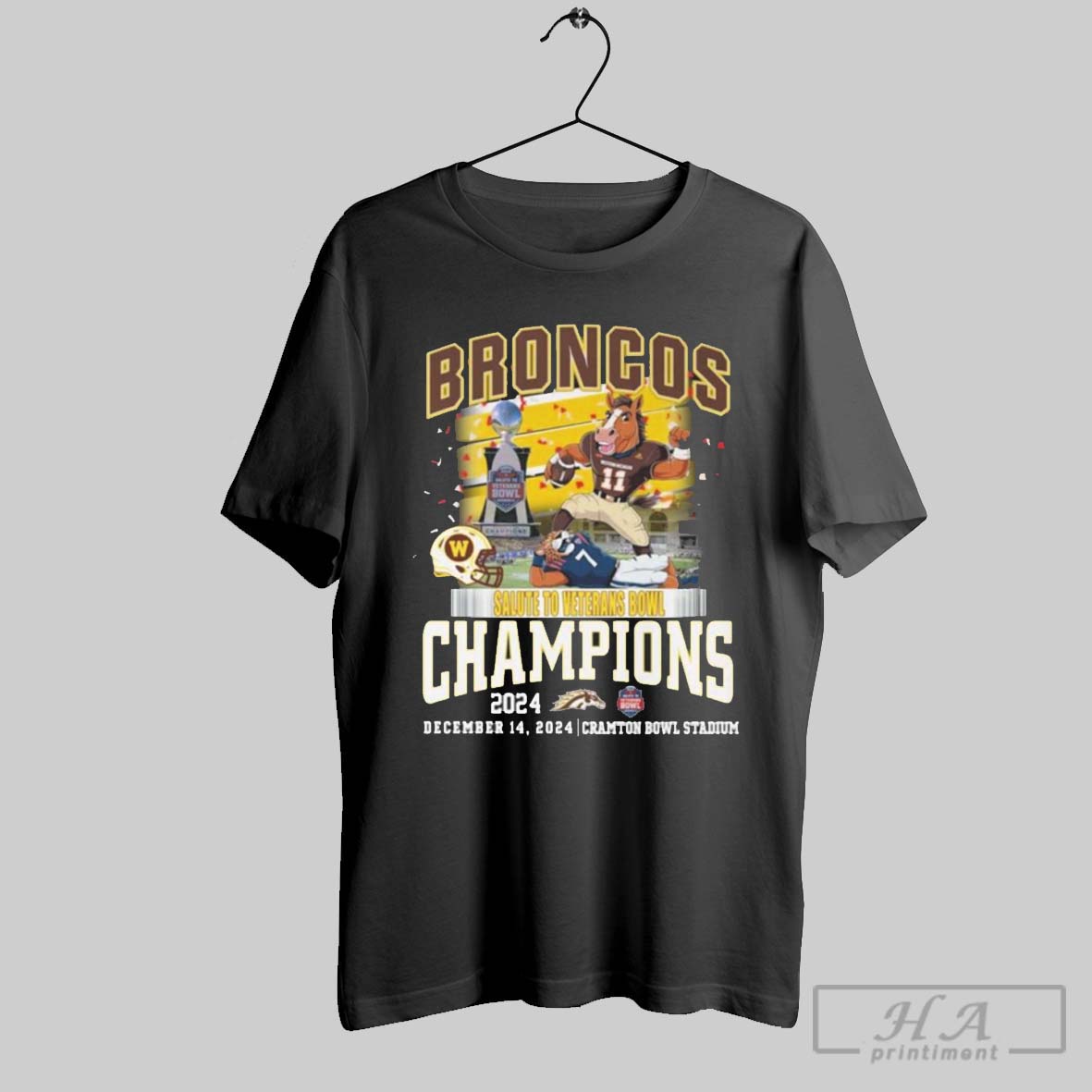 Western Michigan Broncos Football Salute To Veterans Bowls Champions 2024 T Shirt