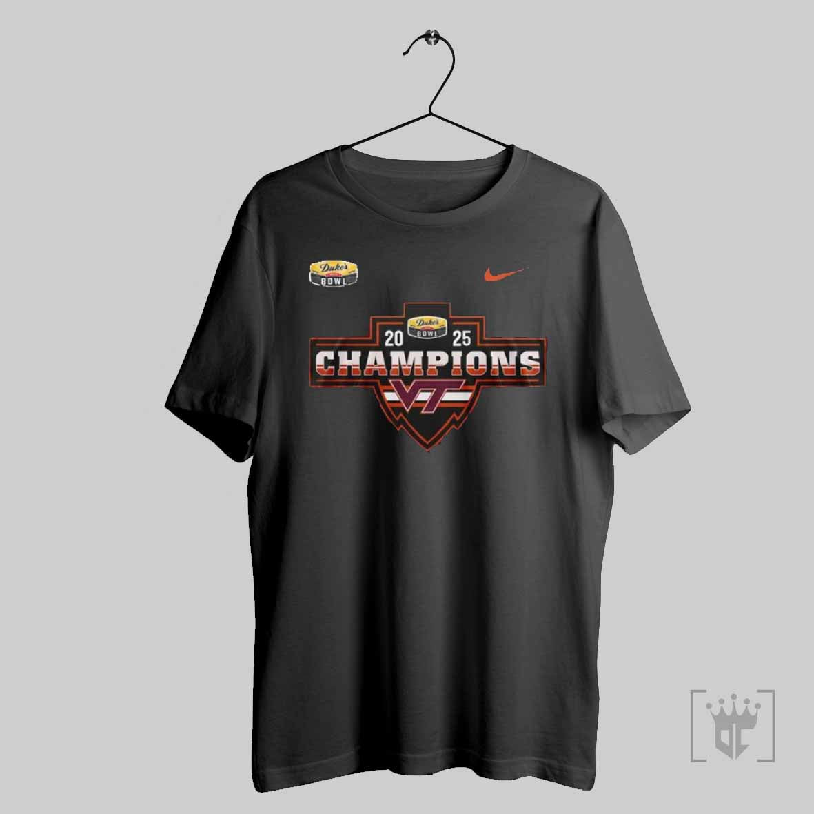 Virginia Tech Football Dukes Mayo Bowl Champions 2025 For Fans T Shirt