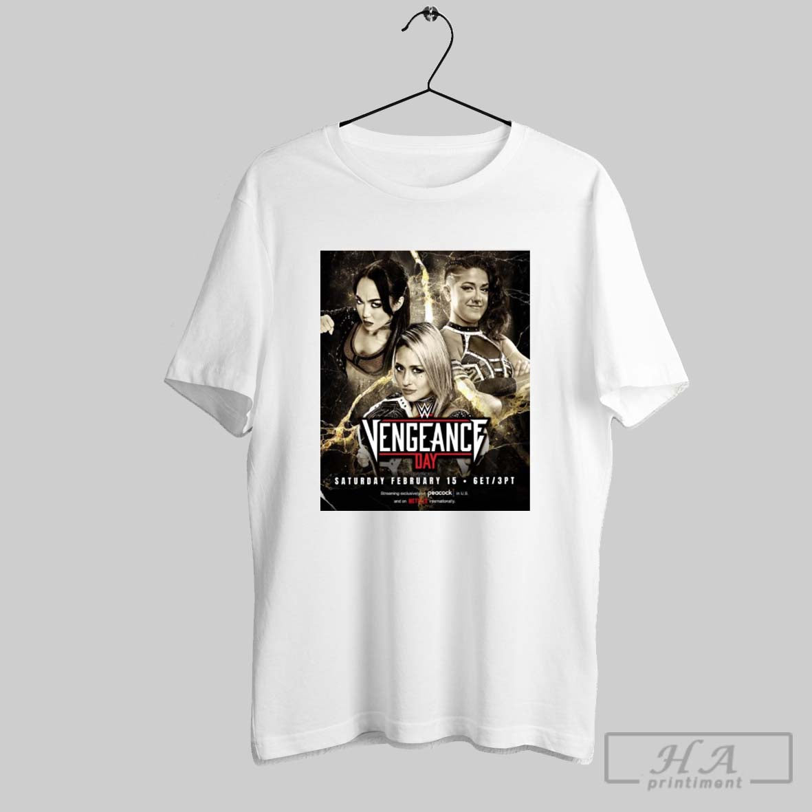 Wwe Nxt Womens Champion Triple Threat Match At Vengeance Day Perez Bayley Feb 15 2025 Poster T Shirt