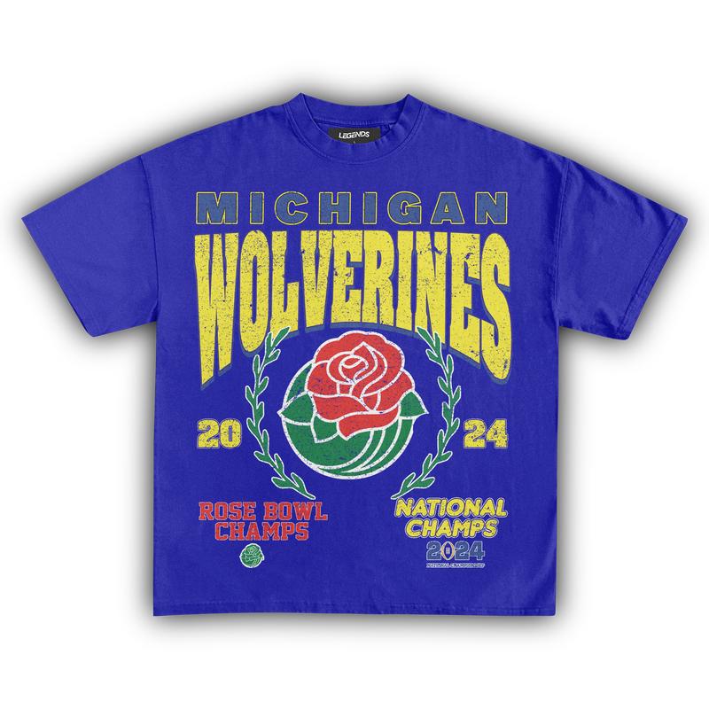 2024 Michigan Wolverines Rose Bowl Champs Vintage Tee
