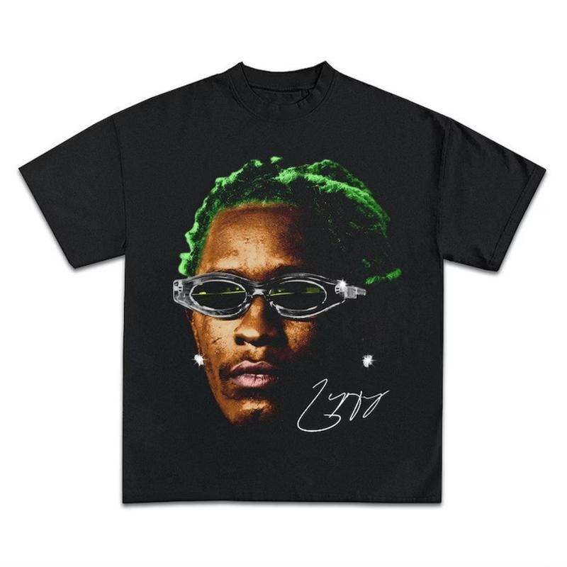 YOUNG THUG T-SHIRT, Rap Tee Concert Merch Thugger Slime Season, Green Rare Hip Hop Graphic