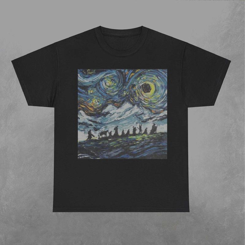 Van Gogh Lord Of The Ring Shirt, Gandaff Shirt, LOTR Lord Of The Ring Sweater, Movie Graphic Shirt Classic Fabric