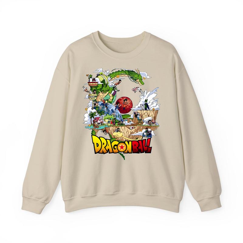 Dragon Ball Z 1 And 2 Sides Shirt, Goku Vegeta Shirt, DBZ Shirt, Vintage Anime Crewneck, Gift For Her, Gift For Him, Gift Idea