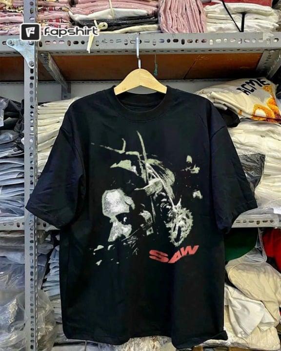 Saw Reverse Bear Trap movie  tee, SAW Movie T Shirt, Saw H0rr0r Movie T Shirt