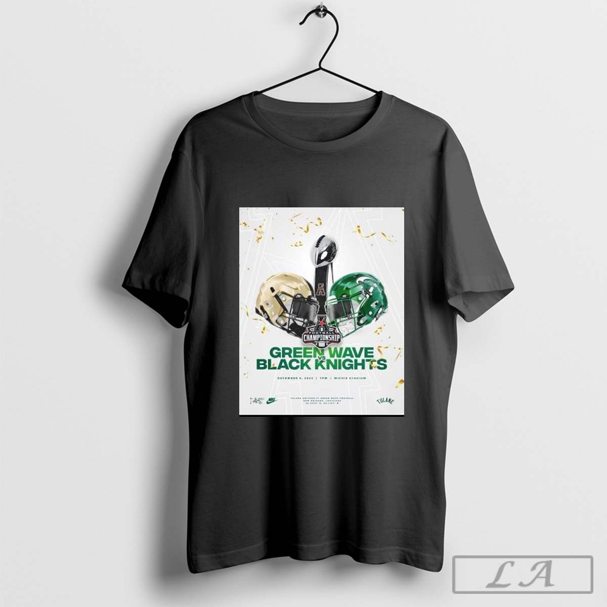 Tulane Green Wave vs. Army Black Knights Football Championship Dec 6 2024 Michie Stadium New Orleans Louisiana T-Shirt