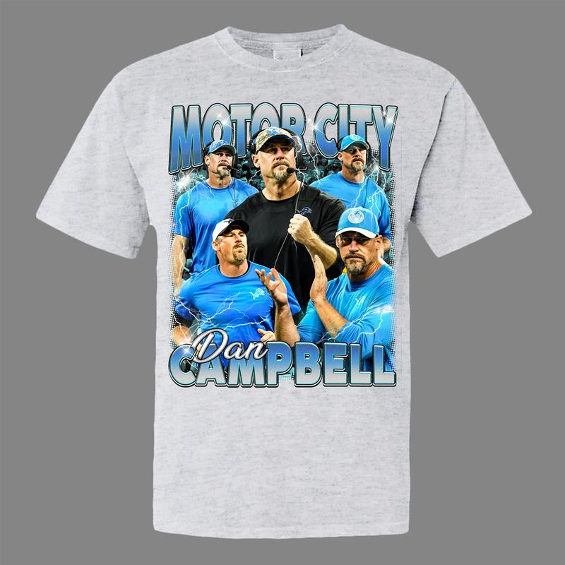 Vintage 90s Graphic Style Motorcity Dan T-Shirt, Dan Campbell Shirt, Vintage Oversized Sport Tee, Retro American Football Bootleg Gift