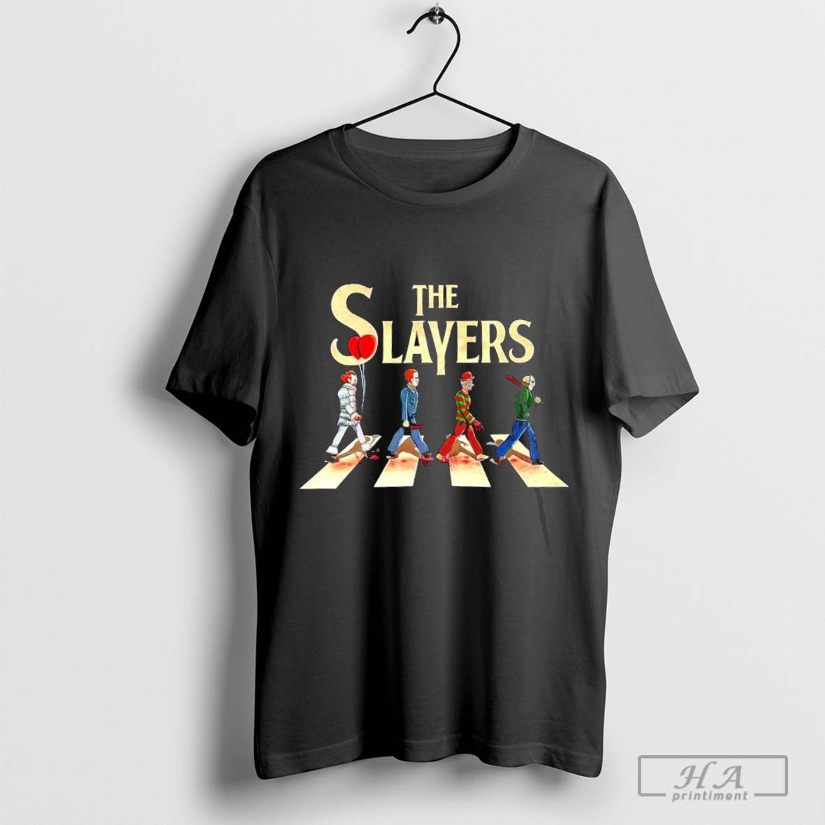 The Slayers Horror Movie Characters Cross the Street Shirt