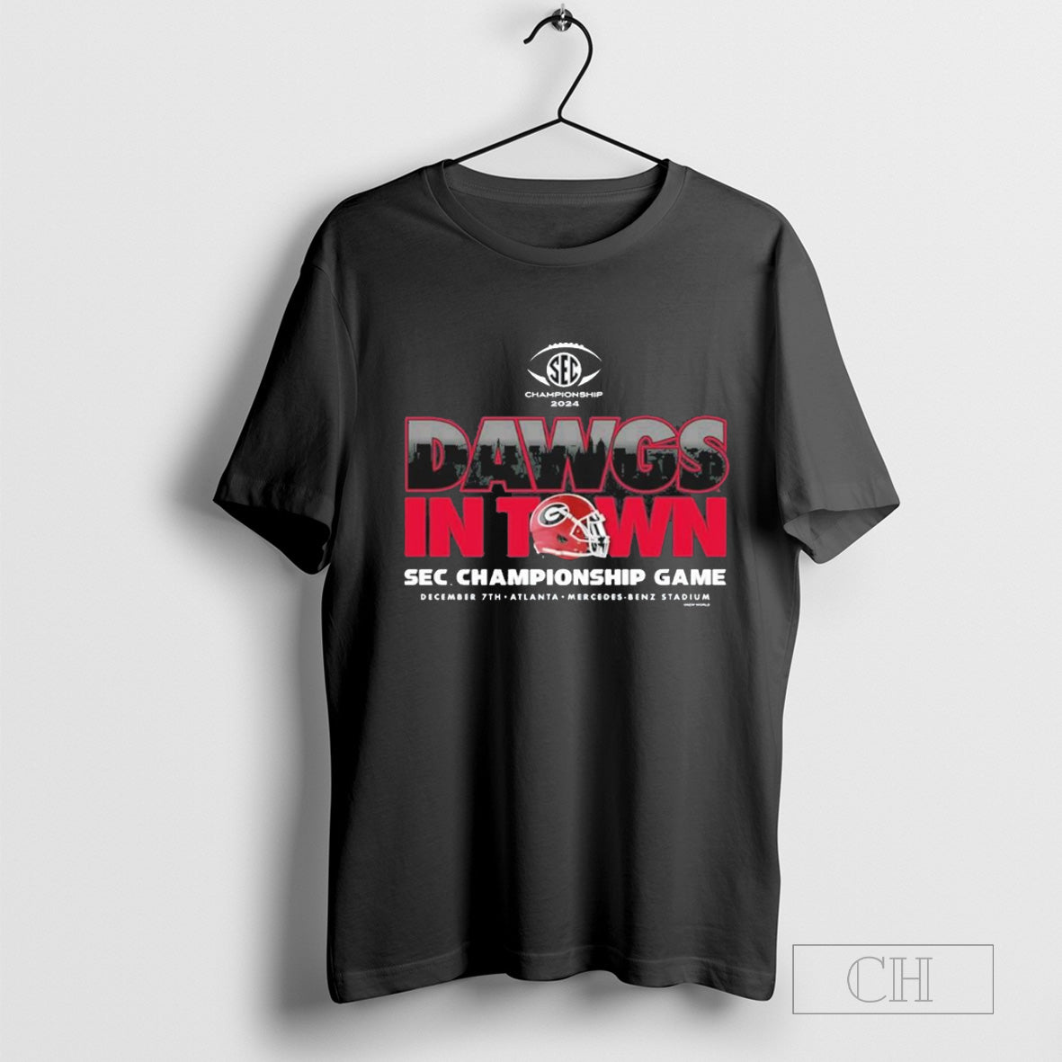 University of Georgia Football 2024 SEC Championship Game Dawgs In Town Shirt