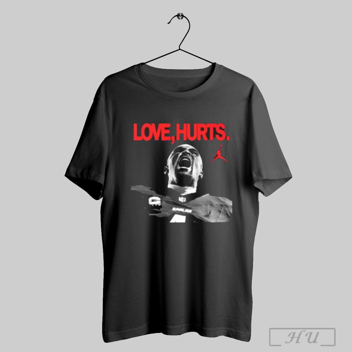Trendy Love Hurts Jordan X Jallen Hurts Philadelphia Eagles Super Bowl Lix Champions Unisex T Shirt