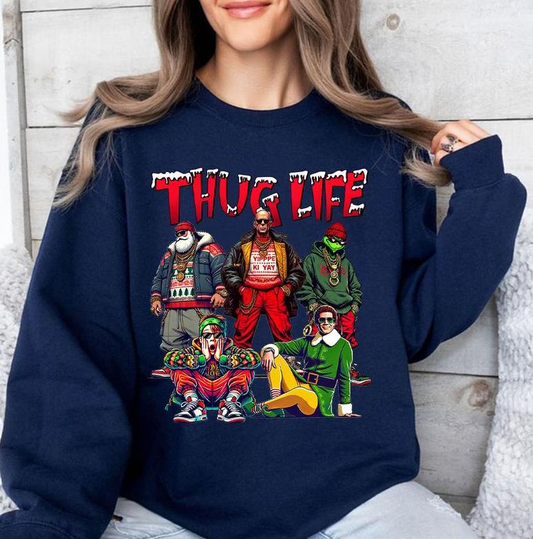 THUGLIFE Christmas Shirt, Christmas Movies Shirt, Xmas Graphic Tee