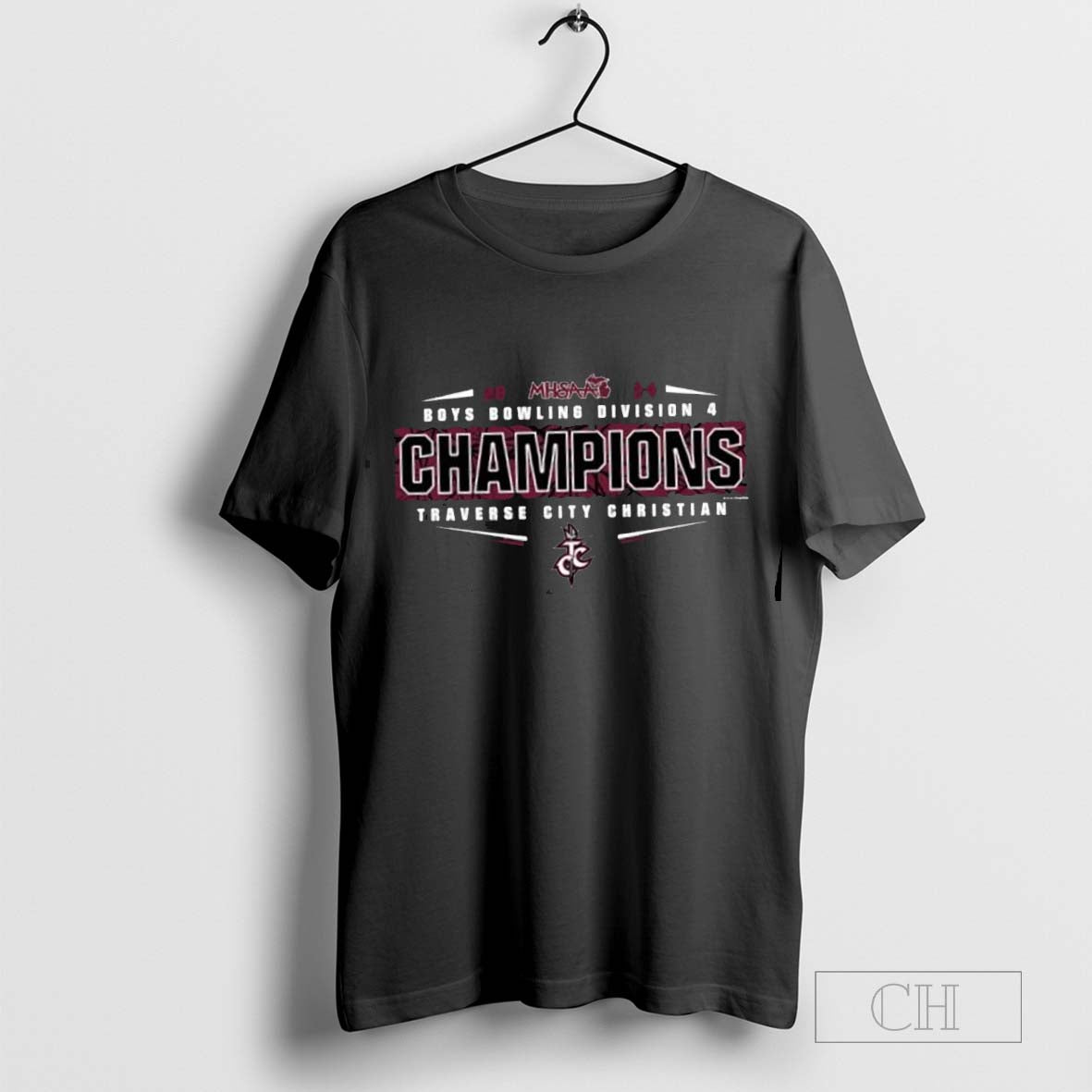 Traverse City Christian 2024 MHSAA Boys Bowling Division 4 Champions T-shirt