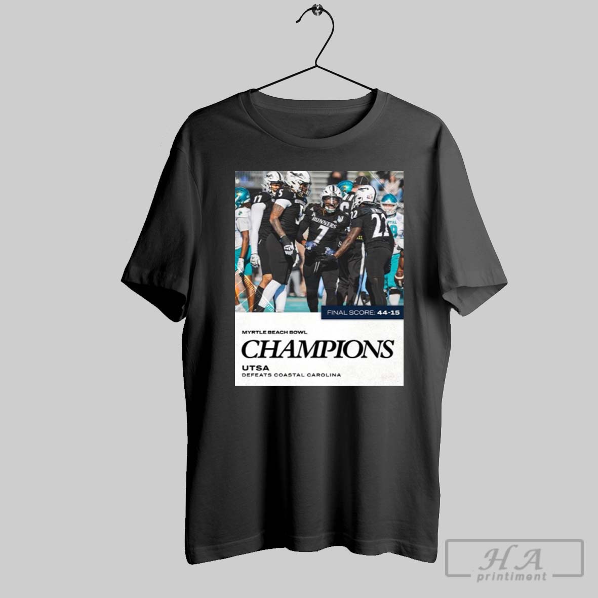 Utsa Football 2024 Myrtle Beach Bowl Champions Defeats Coastal Carolina 44 15 Final Score Shirt