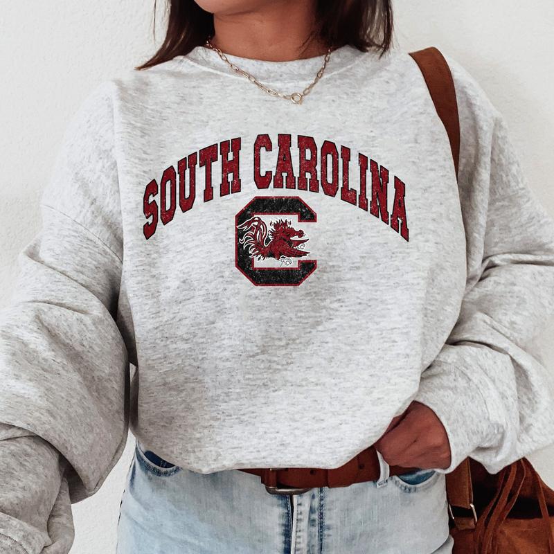 17. South Carolina Gamecocks NCAA Vintage Sweatshirt, University of South Carolina Fan Gear, Classic Casual Apparel