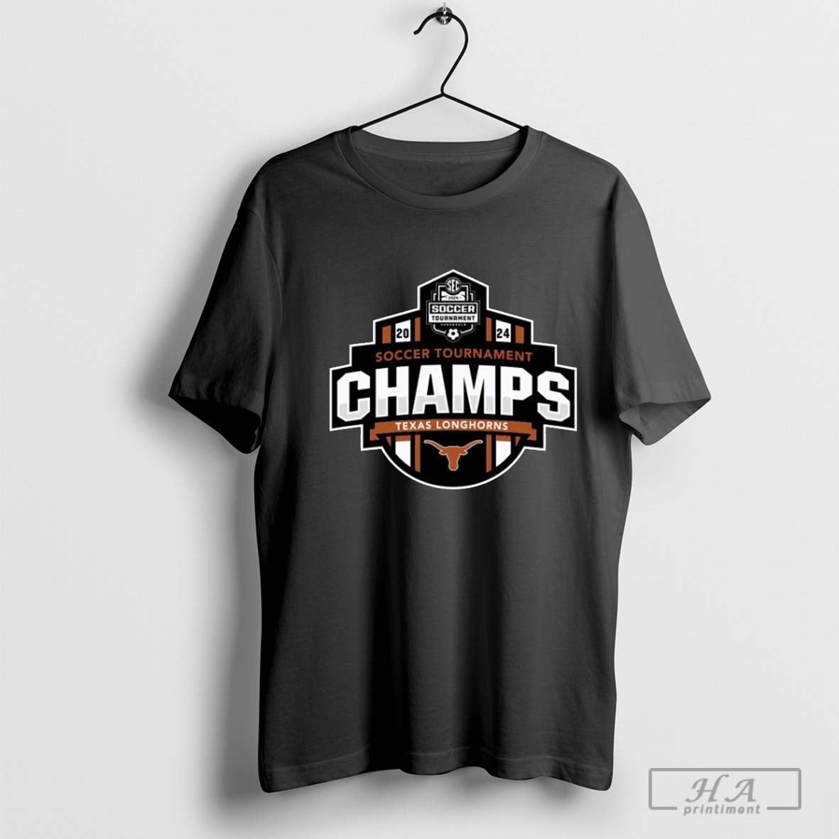 Texas Longhorns 2024 SEC Womenâ€™s Soccer Tournament Champions Locker Room T-Shirt