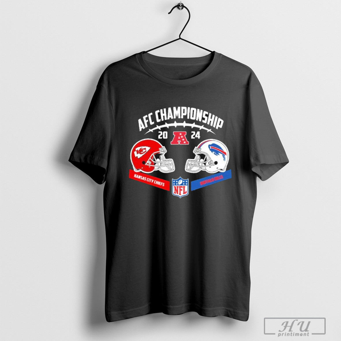 Trendy Official 2024 Afc Championship Game Matchup Buffalo Bills Vs Kansas City Chiefs Nfl Unisex T Shirt