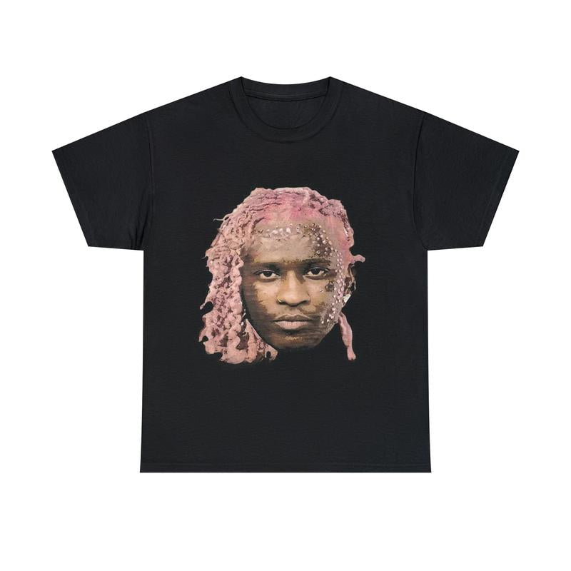 YOUNG THUG T-SHIRT, Rap Tee Concert T-Shirt, Kanye Thugger Lil Baby  Pink Rare Hip Hop Graphic T-Shirt, Vintage Unisex Shirt