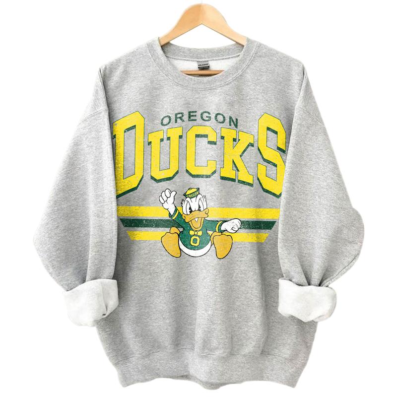37. Oregon Ducks Vintage NCAA Football Sweatshirt, University Sports Fan Hoodie, Classic Apparel Gift Collection