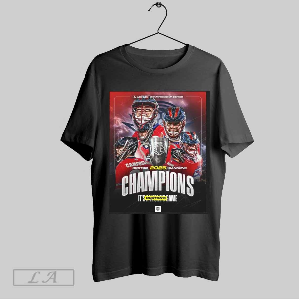 Top Boston Cannons Back To Back Defend 2025 Premier Lacrosse League Champions Poster T Shirt