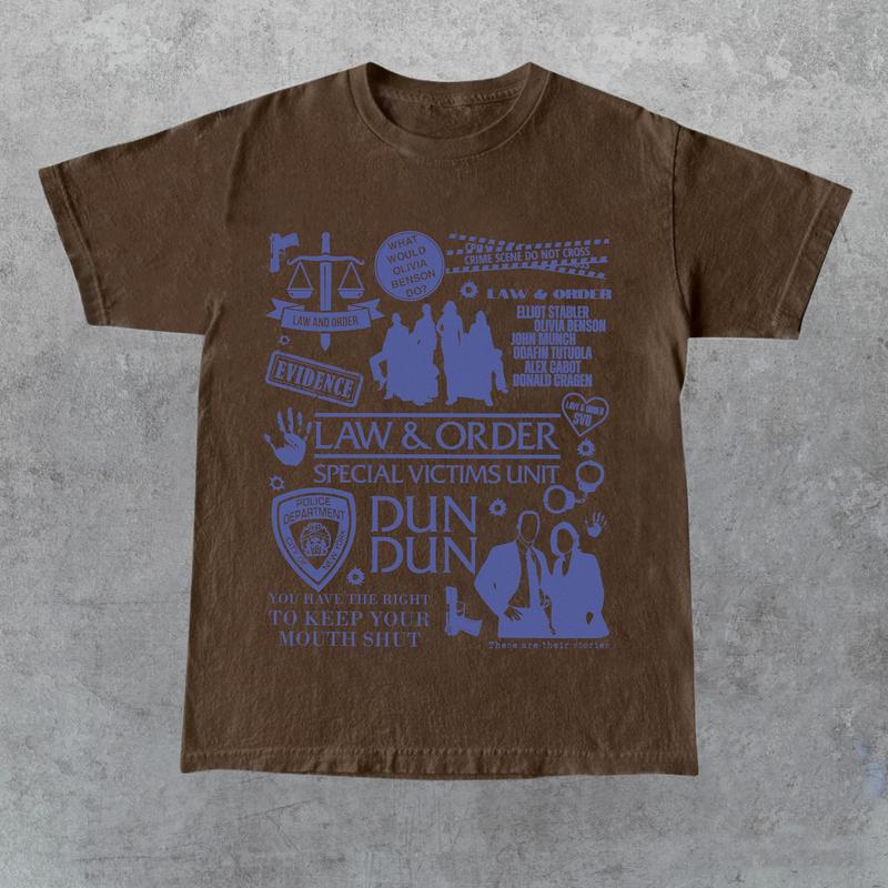 Law & Order Special Doodle Art Shirt, Vintage Olivia Benson And Elliot Stabler Shirt, Law And Order Movie Shirt, Law And Order Svu Shirt, Gift for Her