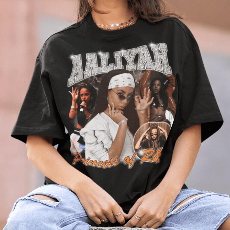 AALIYAH TSHIRT Aaliyah Tee Shirt Aaliyah Princess Of R&B Hiphop RnB Rapper T-Shirt, Shirt For Men, Women