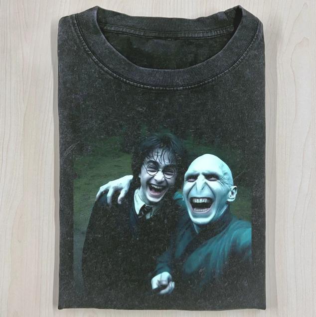 HARRY AND VOLDEMORT SELFIE SHIRT, HARRY POTTER Funny Tee, Movie Shirt, Halloween Shirt, Unisex T-Shirt, Gift For Men Women