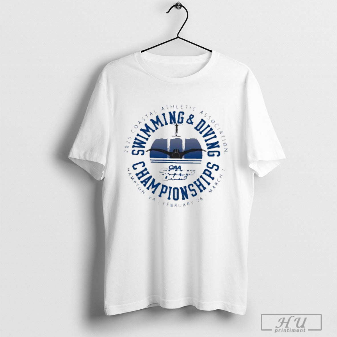 Trendy Caa Coastal Athletic Swimming Diving Championships February 26 March 1 2025 Hampton Va T Shirt