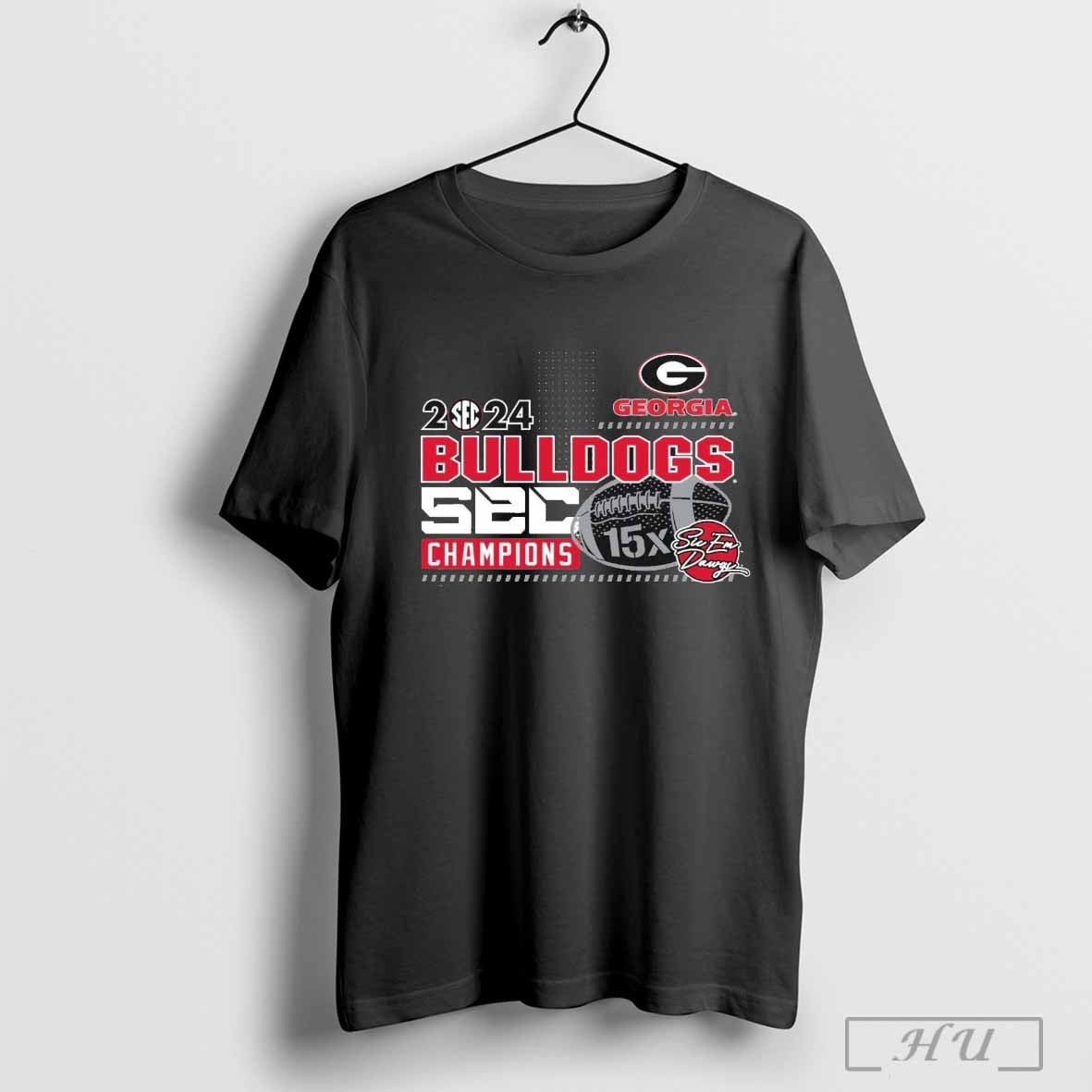 University Of Georgia Football 2024 Sec Champions 15x T Shirt