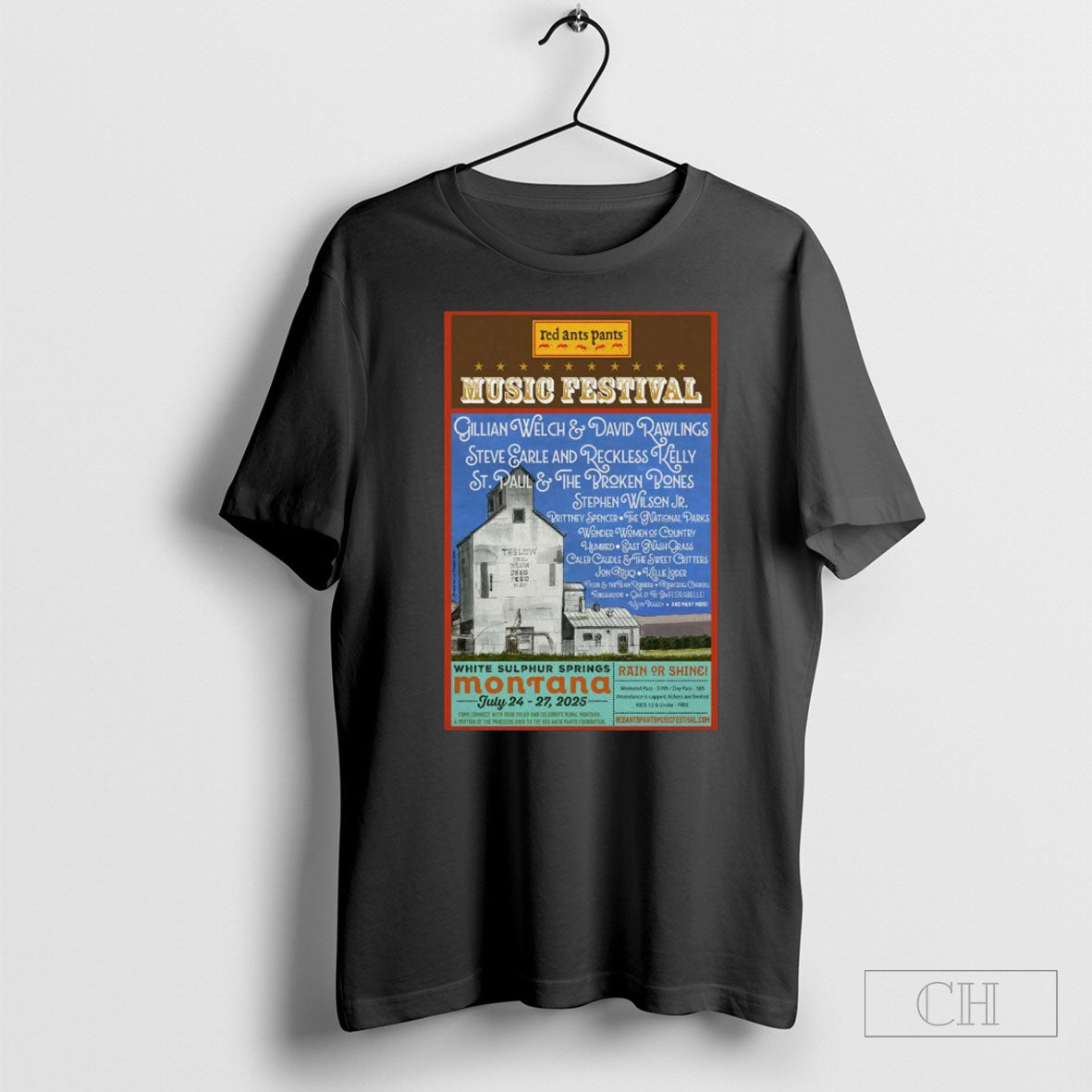 Official Red Ants Pants Music Festival July 24 27 2025 White Sulphur Springs Montana Poster Shirts