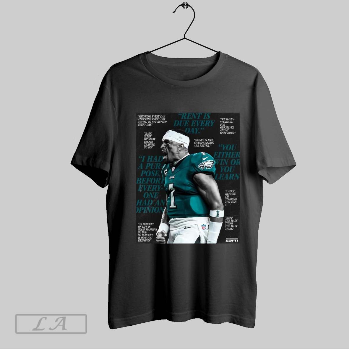 Top Poster Jalen Hurts Philadelphia Eagles Money Is Nice Championships Are Better Keep The Man Thing The Man Thing Unisex Sweatshirt T Shirt