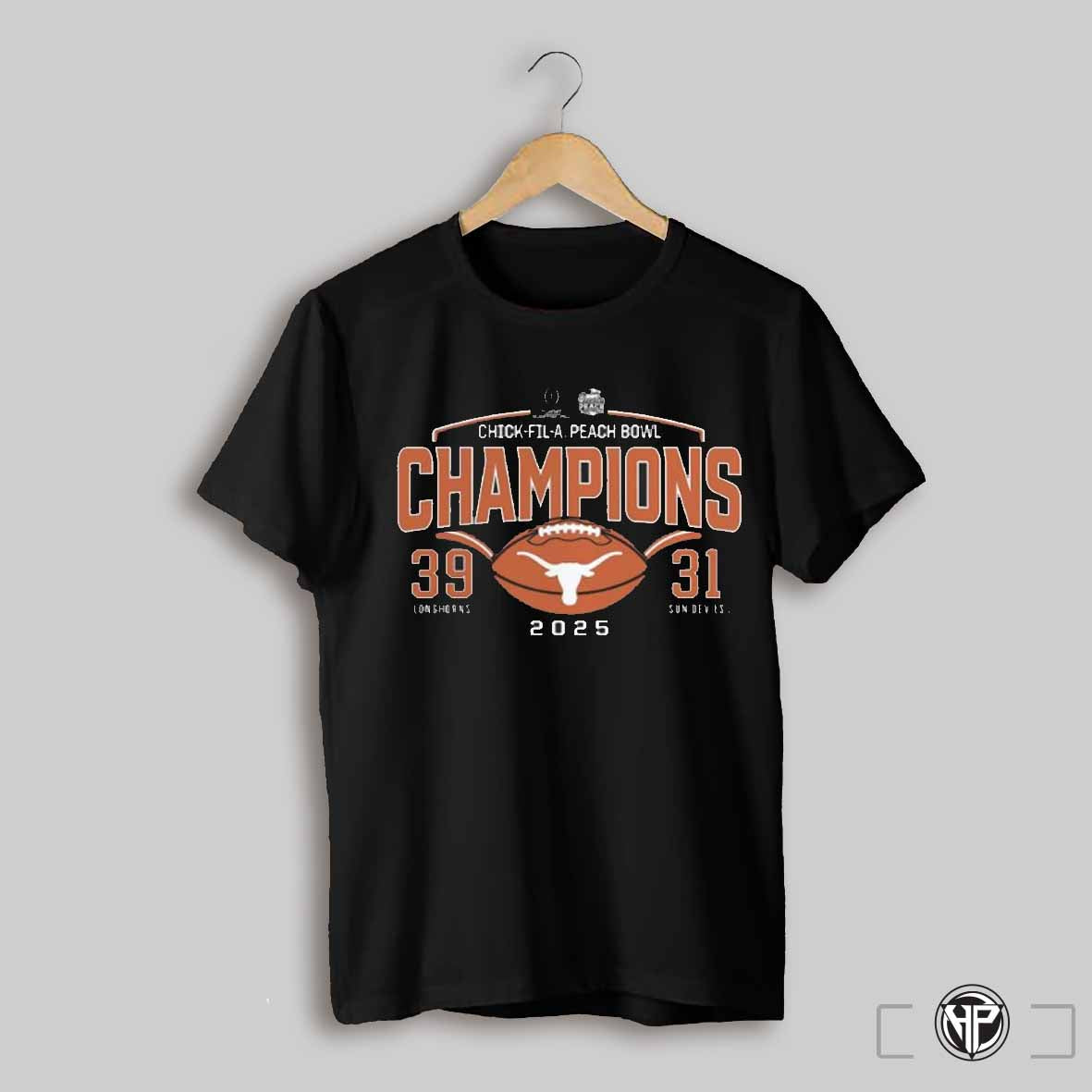 Texas Longhorns Chick Fil A Peach Bowl Champions Longhorns 39 31 Sin Devils 2025 Shirt Trending Sweatshirt