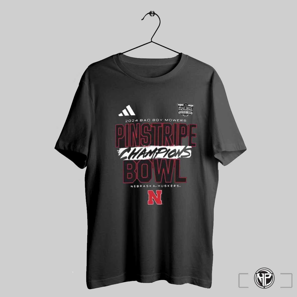 University Of Nebraska Lincoln Football 2024 Pinstripe Bowl Champions T Shirt