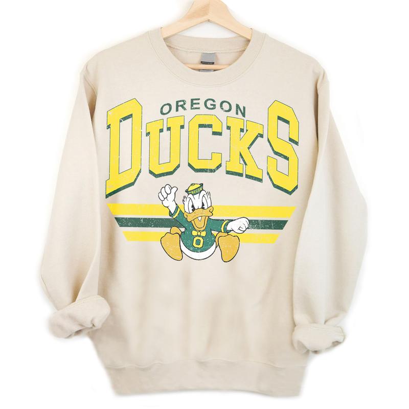 37. Oregon Ducks Vintage NCAA Football Sweatshirt, University Sports Fan Hoodie, Classic Apparel Gift Collection