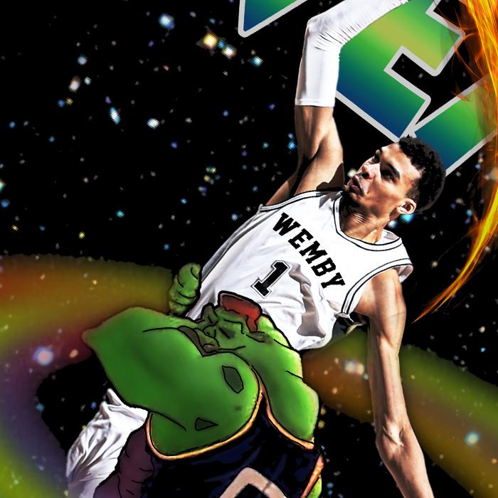 Victor Wembanyama Wemby Space Monstar Jam 90's Vintage Style Retro Custom Graphic Design T-Shirt