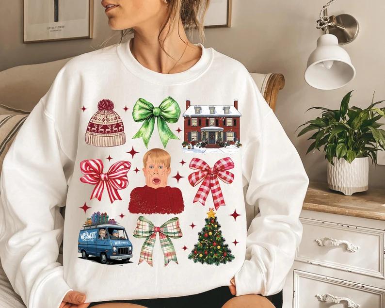 Christmas Comedy Movies Kid Alone Sweatshirt, The Boys of Winter Christmas Sweatshirt, 90’s Christmas Sweatshirt