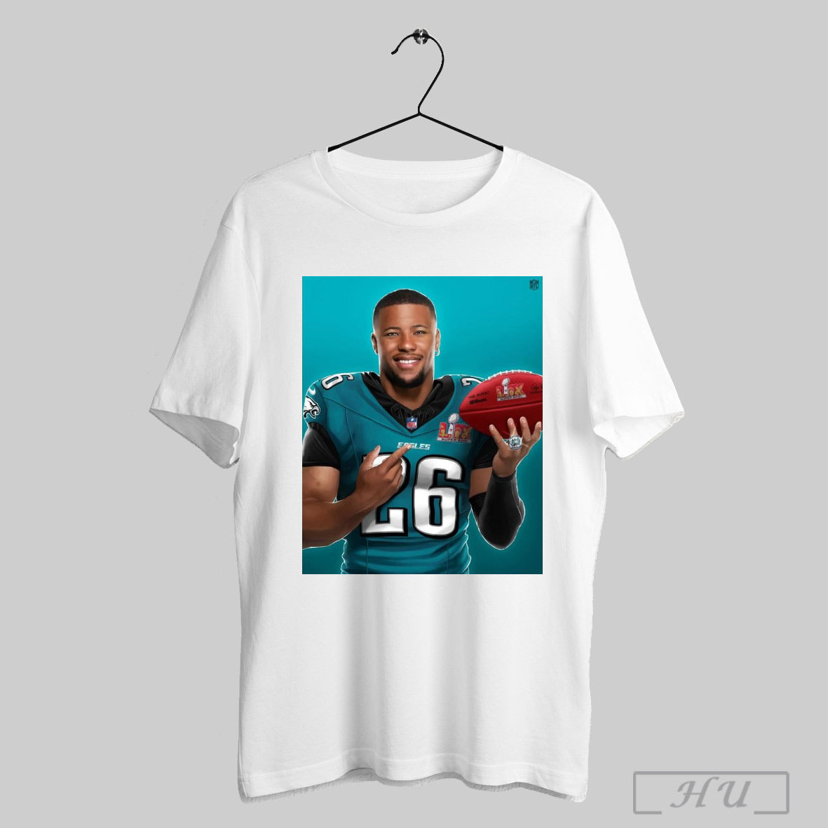 Trendy Poster Saquon Barkley Philadelphia Eagles Super Bowl Lix Champions Birthday Rings T Shirt Sweatshirt