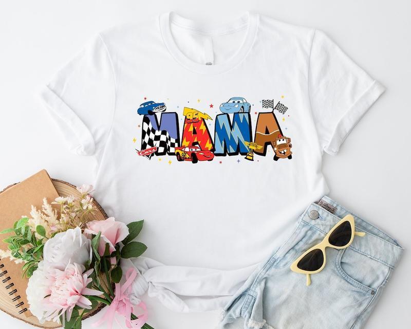 Cartoon Cars Mama Shirt, Lightning McQueenn Tow Mater Mommy Shirt, Mom T-Shirt, Mother's Day Shirt, Holiday Momma Shirt Unique Casual Design Sweatshir